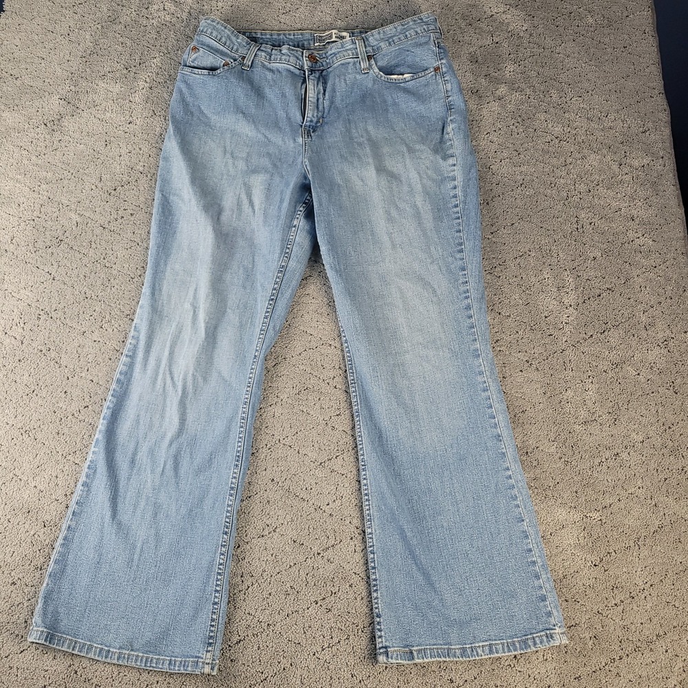 Levis Jeans Womens 16S Blue Signature At Waist Bootcut High Rise Stretch Cowgirl